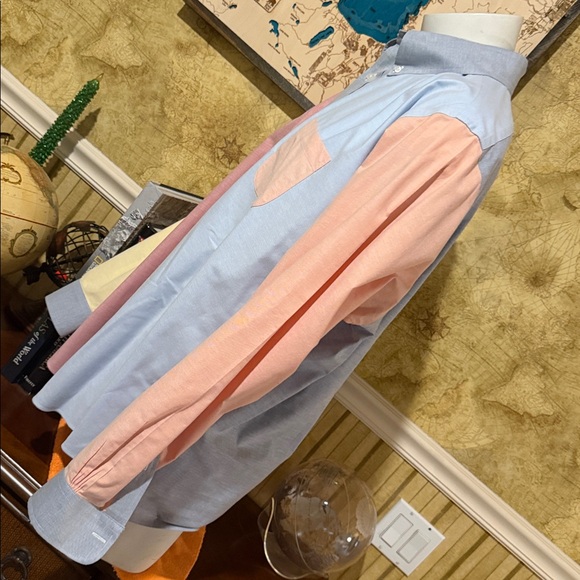 Brooks Brothers Multicolor Color Block Button Down Shirt. Nearly new XXL - Picture 3 of 9
